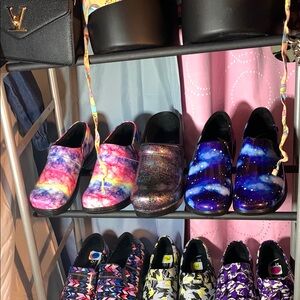 Klogs Blue and Purple Mules Vibrant Slip-On Comfort